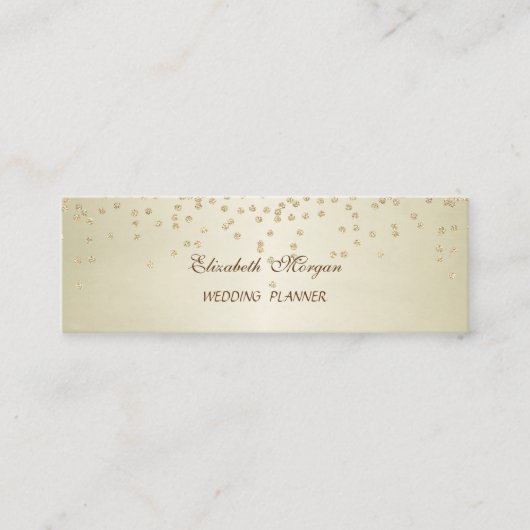 Elegant stijlvol Faux Gold Foil Confetti- Diamonds Mini Visitekaartje (Voorkant)