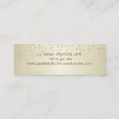 Elegant stijlvol Faux Gold Foil Confetti- Diamonds Mini Visitekaartje (Achterkant)