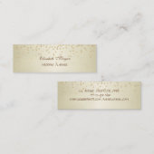 Elegant stijlvol Faux Gold Foil Confetti- Diamonds Mini Visitekaartje (Voorkant / Achterkant)