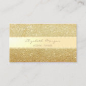 Elegant Stijlvol, Faux Gold Glitter, Stripes, Pear Visitekaartje (Voorkant)