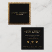 Elegant stijlvol Faux Gold Glitter | Visitekaartje (Voorkant / Achterkant)