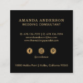 Elegant stijlvol Faux Gold Glitter | Visitekaartje (Achterkant)