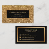 Elegant stijlvol Faux Gold Glitter | Visitekaartje (Voorkant / Achterkant)