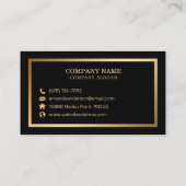 Elegant stijlvol Faux Gold Glitter | Visitekaartje (Achterkant)