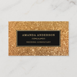 Elegant stijlvol Faux Gold Glitter Visitekaartje