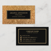 Elegant stijlvol Faux Gold Glitter | Visitekaartje (Voorkant / Achterkant)