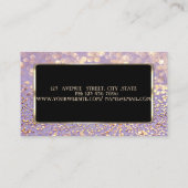 Elegant stijlvol, Faux Gold, Glittery Bokeh Visitekaartje (Achterkant)