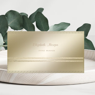 Elegant stijlvol, Faux Gold Glittery Striped Visitekaartje