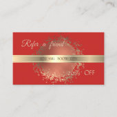 Elegant stijlvol, Faux Gold, Red Reference Kaart (Voorkant)