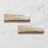 Elegant stijlvol Faux Gold, Shimmering Gold Sequin Mini Visitekaartje (Voorkant / Achterkant)