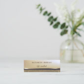 Elegant stijlvol Faux Gold, Shimmering Gold Sequin Mini Visitekaartje (Staand voorkant)