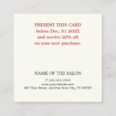 Elegant stijlvol Faux Golden Holiday Coupon (Achterkant)