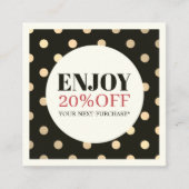 Elegant stijlvol Faux Golden Holiday Coupon (Voorkant)