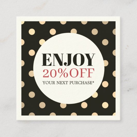 Elegant stijlvol Faux Golden Holiday Coupon (Voorkant)