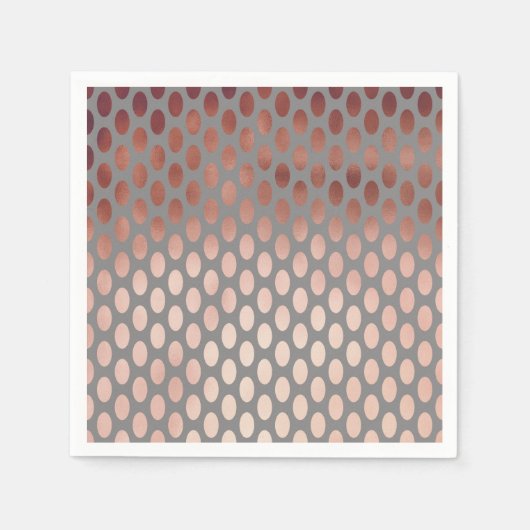 Elegant stijlvol faux roos gouden polka dots patro servetten (Voorkant)