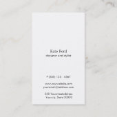 Elegant Stijlvol Faux Satijn Goud Gestreept Lichtr Visitekaartje (Achterkant)