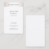 Elegant stijlvol Faux Silver Moderne Professional Visitekaartje (Voorkant / Achterkant)