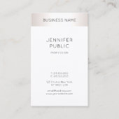 Elegant stijlvol Faux Silver Moderne Professional Visitekaartje (Voorkant)