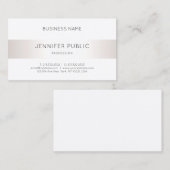 Elegant stijlvol Faux Silver Professional Modern Visitekaartje (Voorkant / Achterkant)