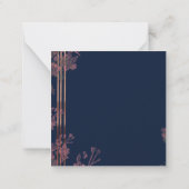 elegant stijlvol floranje notitiekaartje (Achterkant)