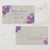 Elegant stijlvol, Flowers Reference Kaart (Voorkant / Achterkant)