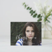 Elegant stijlvol foto-afstuderen Hartelijk dank Briefkaart (Staand voorkant)