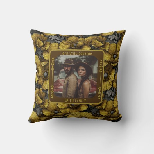 Elegant stijlvol foto-Sierkussen voor mama en papa Kussen (Achterkant)