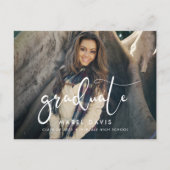 Elegant stijlvol fotoafstuderen briefkaart (Voorkant)