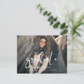 Elegant stijlvol fotoafstuderen briefkaart (Staand voorkant)