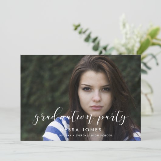 Elegant stijlvol fotograaf uitnodiging (Staand voorkant)