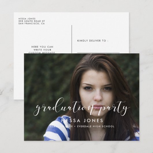 Elegant stijlvol fotograaf uitnodiging (Voorkant / Achterkant)