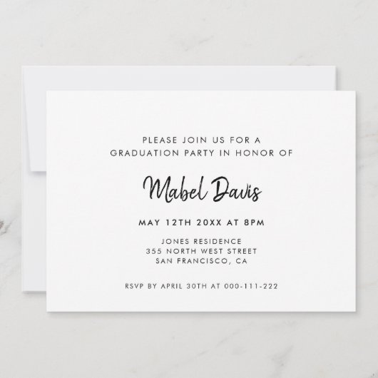 Elegant stijlvol fotograaf uitnodiging (Achterkant)