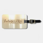 Elegant stijlvol, Future Mrs., Folie Brush Stroke Bagagelabel (Voorkant horizontaal)