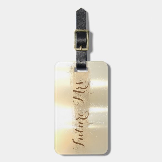 Elegant stijlvol, Future Mrs., Folie Brush Stroke Bagagelabel (Voorkant verticaal)
