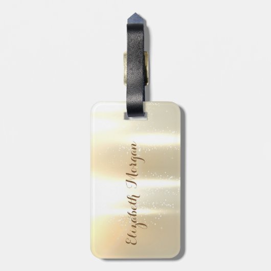 Elegant stijlvol, Future Mrs., Folie Brush Stroke Bagagelabel (Achterkant verticaal)