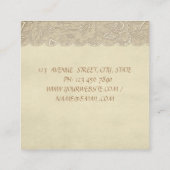 Elegant stijlvol, geavanceerd, Bow, kant Vierkante Visitekaartje (Achterkant)