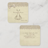 Elegant stijlvol, geavanceerd, Bow, Lace, Dress Vierkante Visitekaartje (Voorkant / Achterkant)