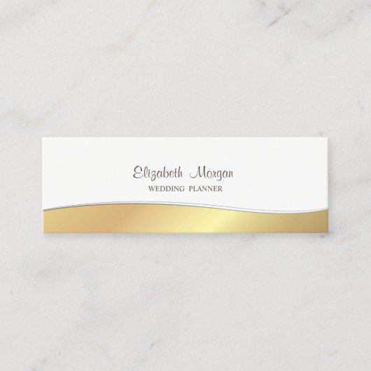 Elegant stijlvol, geavanceerd, Faux Gold Mini Visitekaartje (Voorkant)