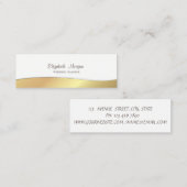 Elegant stijlvol, geavanceerd, Faux Gold Mini Visitekaartje (Voorkant / Achterkant)