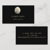 Elegant stijlvol, geavanceerd, zwart, glas visitekaartje (Voorkant / Achterkant)