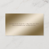 Elegant stijlvol, gestreept, glitter Lips Gold Con Visitekaartje (Achterkant)