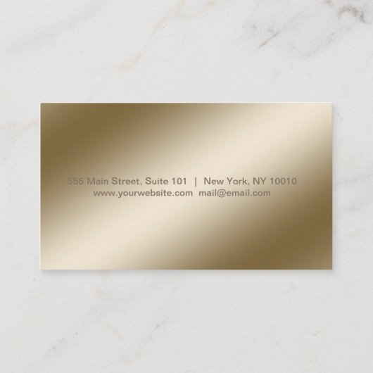 Elegant stijlvol, gestreept, glitter Lips Gold Con Visitekaartje (Achterkant)