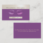 Elegant stijlvol, gestreept, glitterachtige as visitekaartje (Voorkant / Achterkant)