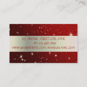 Elegant stijlvol, gestreept, rood visitekaartje (Achterkant)