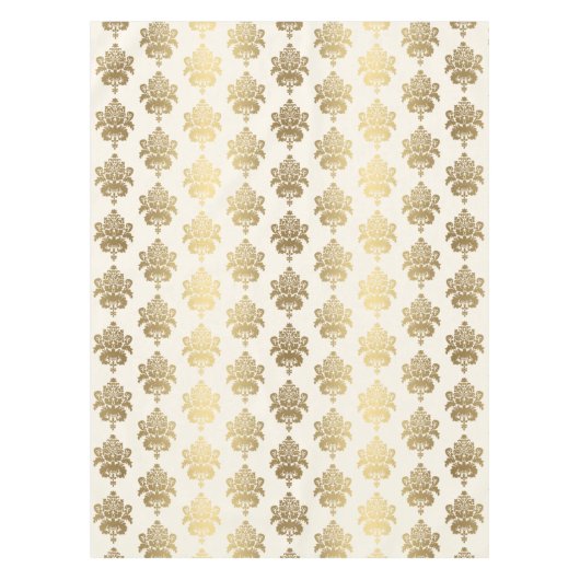 Elegant stijlvol Ggloed Gold Damask Tafelkleed (Voorkant)