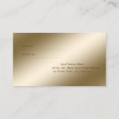 Elegant stijlvol, glimmend, Faux Gold Reference Ka Aanbevelingskaartje (Achterkant)