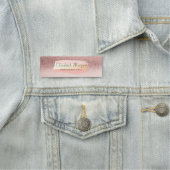 Elegant, stijlvol, glitter Bokeh, penseelstreek Naamplaatje (In situ)