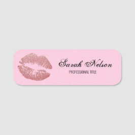 Elegant stijlvol glitter Lips Makeup Name Tag