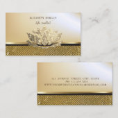 Elegant stijlvol Glitter Lotus Gold-sequins Visitekaartje (Voorkant / Achterkant)