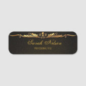 Elegant stijlvol glitter naamplaatje (Voorkant)